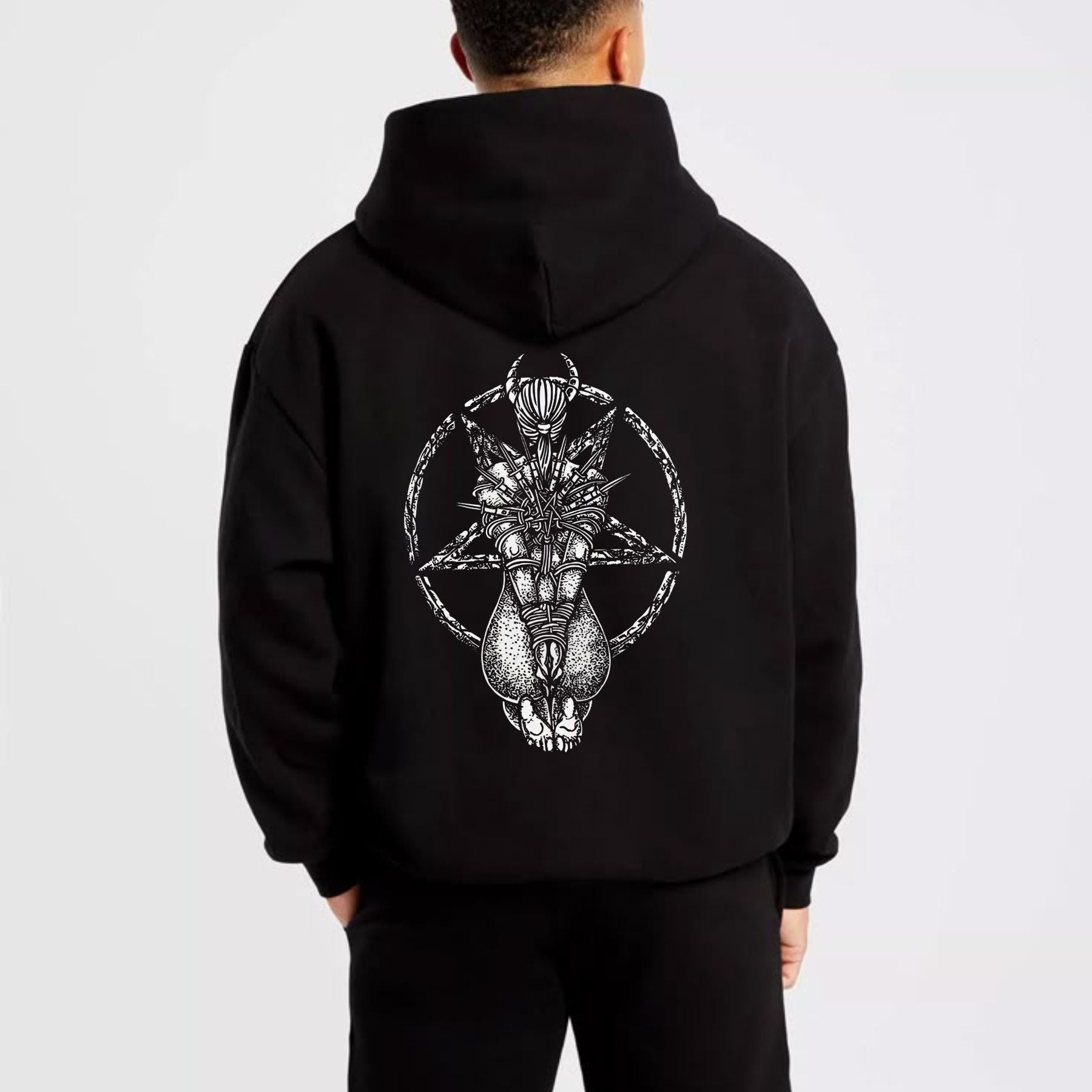 Goat Skull Pentagram Occult Hoodie – Gothic & Pagan Apparel, Mystical Pullover, Witchy Gift | Sweatshirt - Hoodie | Wiccan Center