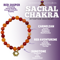 Sacral Chakra Stretch Bracelet (8mm) | Beaded Stretch Bracelet | Wiccan Center