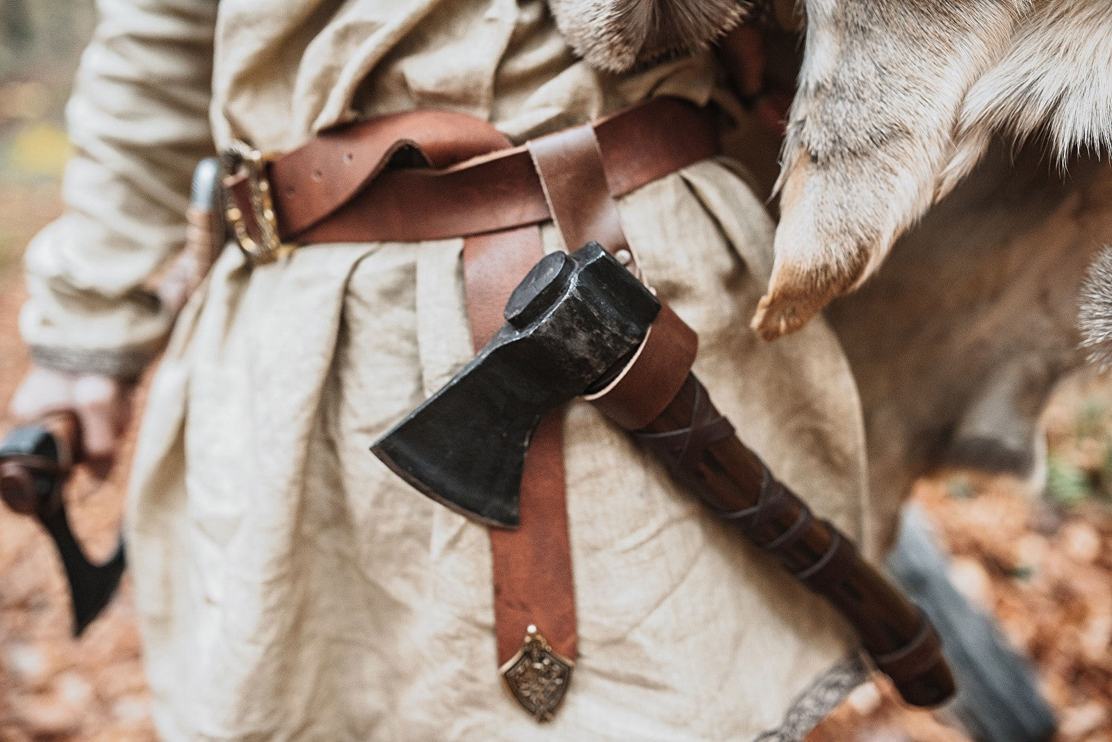 Leather Axe Holster – Handmade Belt Sheath
