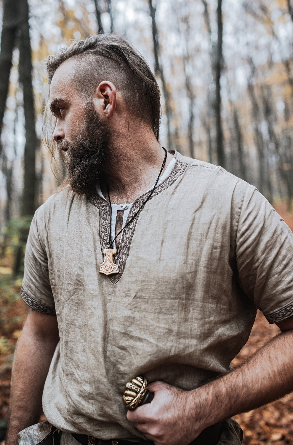 Linen Viking Tunic – Medieval Reenactment Shirt