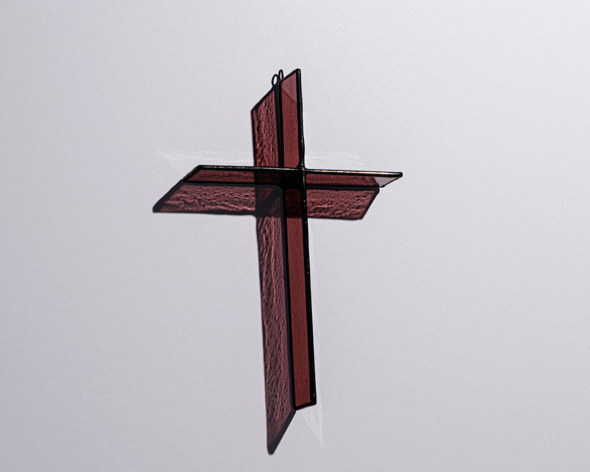 Red Mulberry Cross Suncatcher