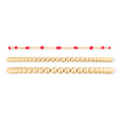 red daisy + juno bracelet triple stack (3+4mm) | | Wiccan Center