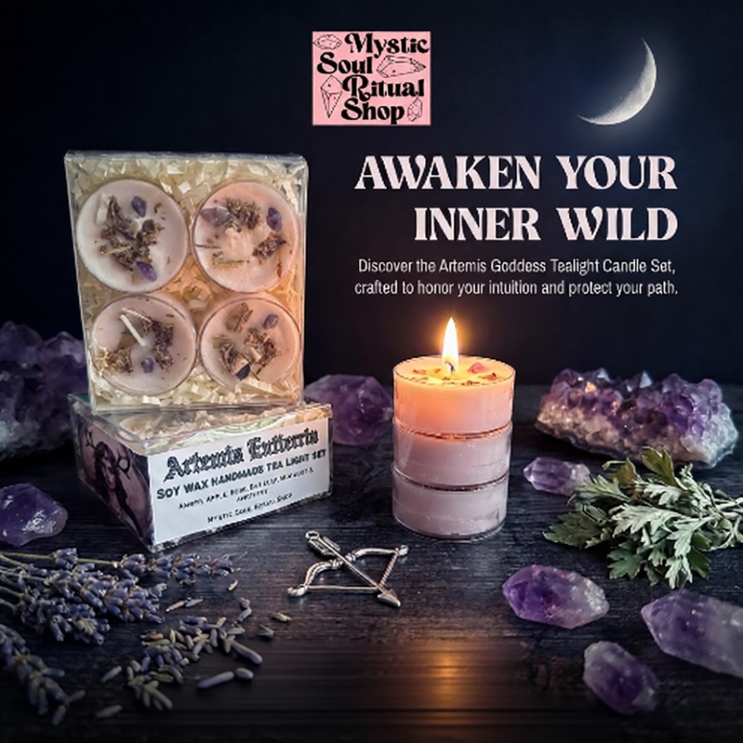 Artemis Goddess Tea Light Candle Set | Candles | Wiccan Center