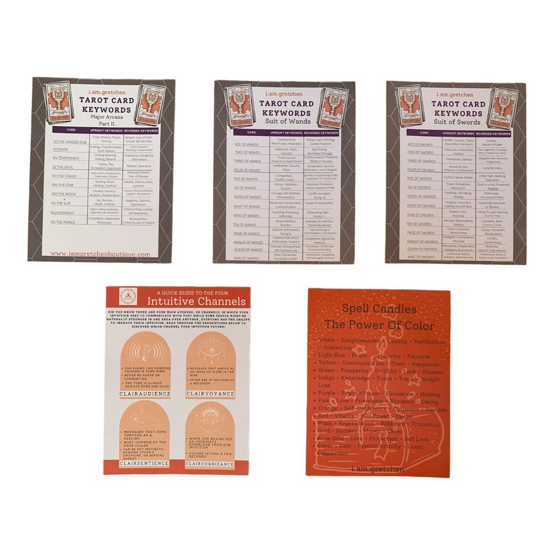 Manifestation Reference Cards | | Wiccan Center
