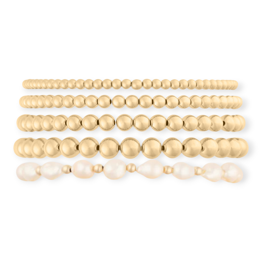 baroque juno bracelet five stack (3+4+5+6+7mm) | | Wiccan Center