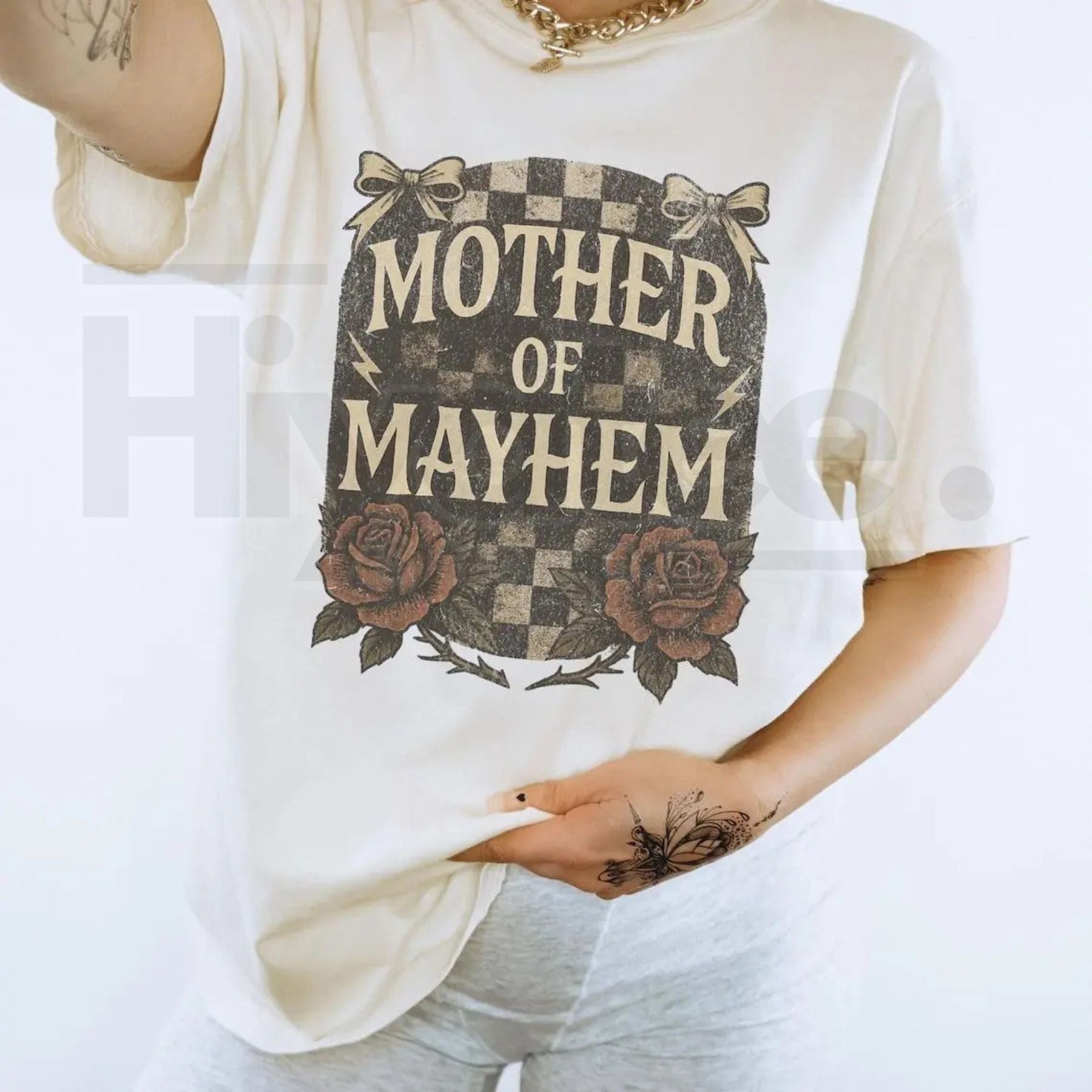 Comfort Colors® Mother of Mayhem Shirt – Edgy Badass Mama Graphic Tee | T-Shirt | Wiccan Center