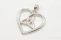 Vintage Large Ireland Celtic Heart Sterling Silver Pendant | Jewelry > Necklaces > Pendants | Wiccan Center