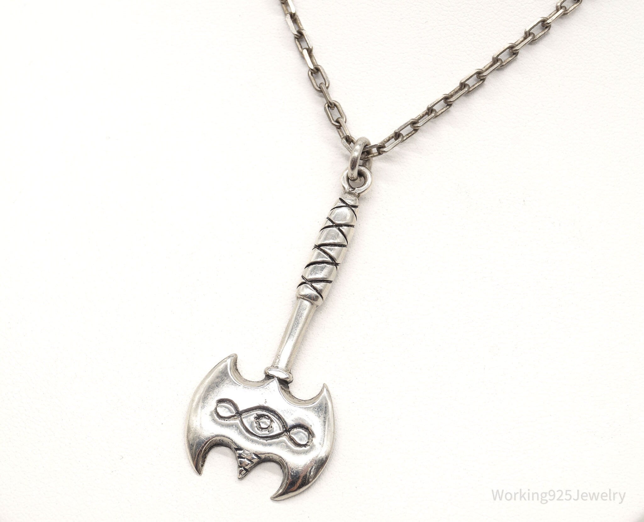 Vintage Large Battle Axe Sterling Silver Necklace | Jewelry > Necklaces > Pendants | Wiccan Center