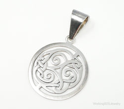 Vintage Retired Silpada Celtic Triskele Knot Sterling Silver Necklace Pendant | Jewelry > Necklaces > Pendants | Wiccan Center