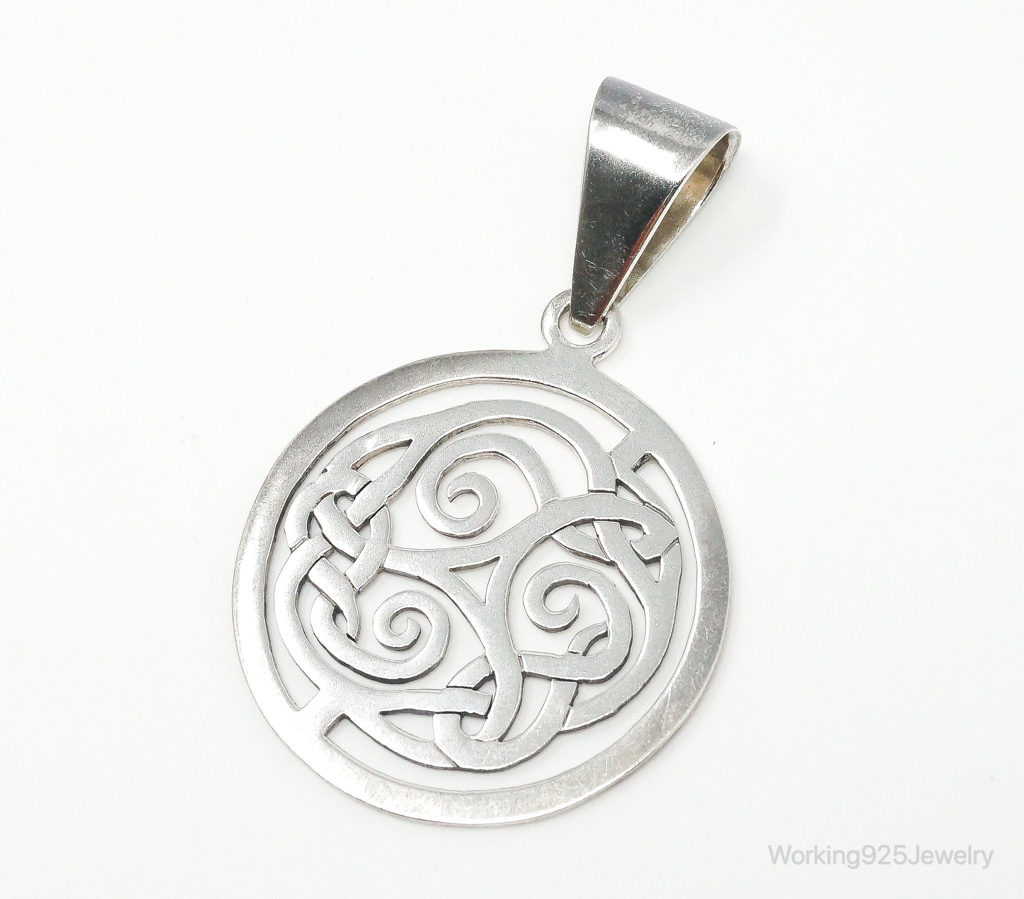 Vintage Retired Silpada Celtic Triskele Knot Sterling Silver Necklace Pendant | Jewelry > Necklaces > Pendants | Wiccan Center