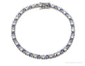 Vintage FAS Blue & White Cubic Zirconia Sterling Silver Bracelet | Jewelry > Bracelets | Wiccan Center