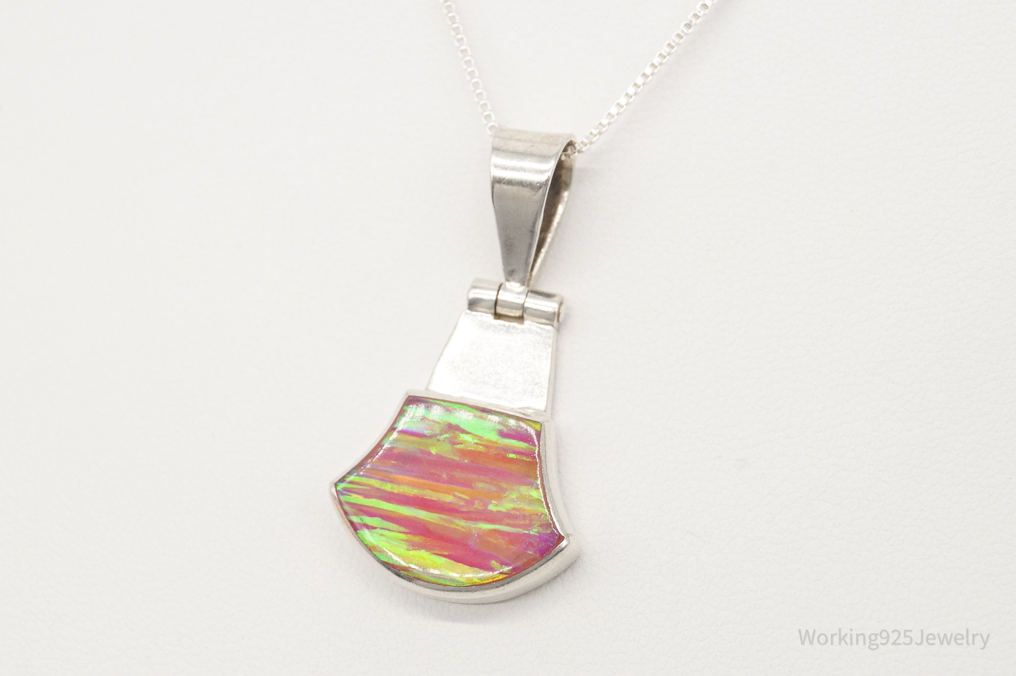 Vintage Mexico Opal 950 Silver Southwestern Necklace | Jewelry > Necklaces > Pendants | Wiccan Center