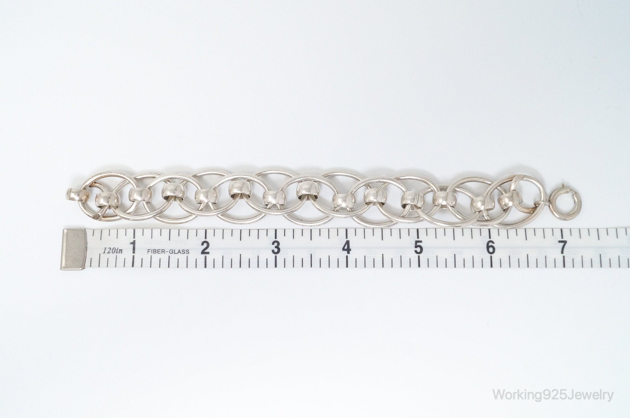 Vintage Designer Napier Modernist Circles Linked Sterling Silver Bracelet | Jewelry > Bracelets | Wiccan Center