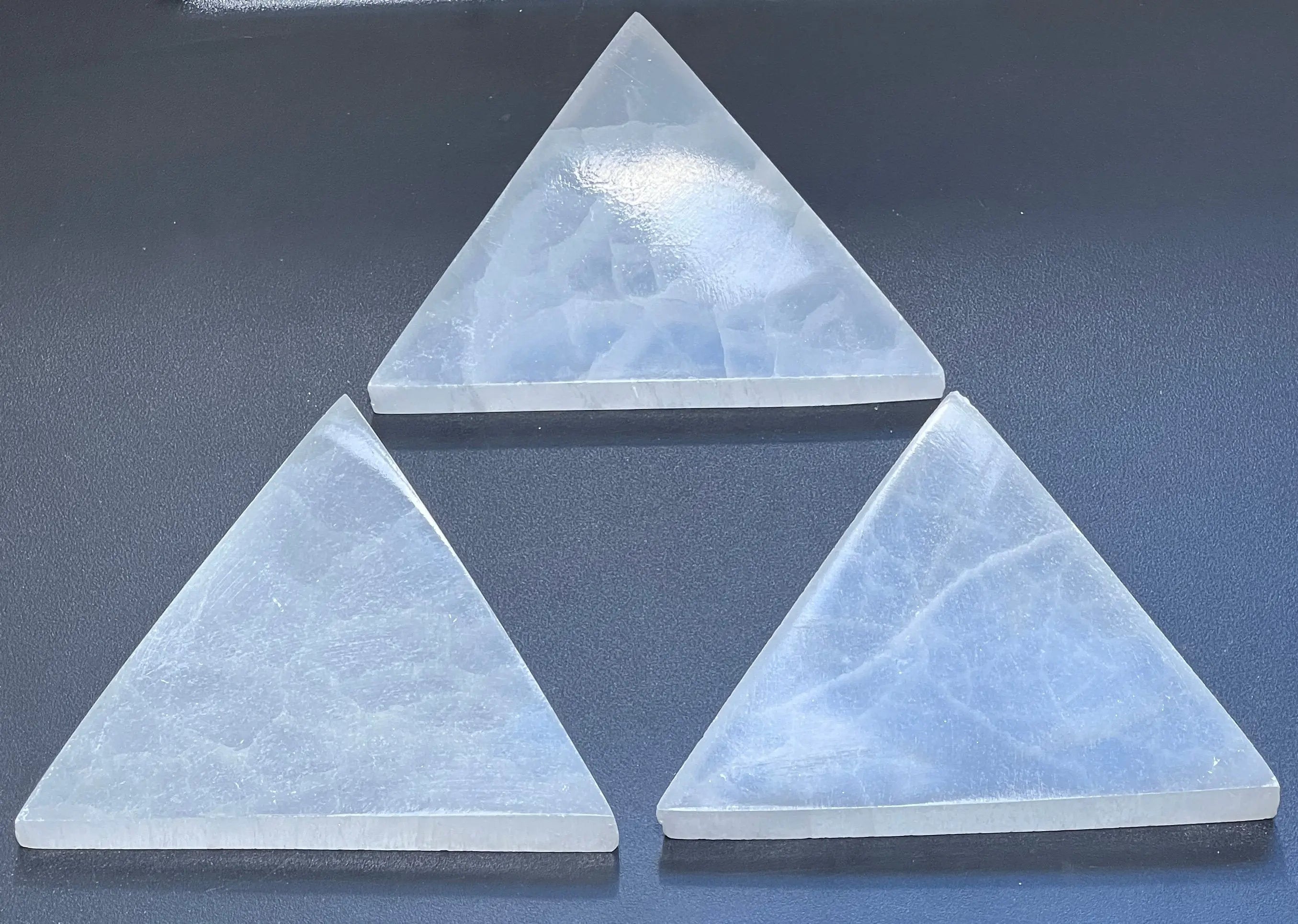 Selenite Crystal Triangle Plate (6 Inches) Wholesale Lot Polished Gemstone Carving Decor | Home & Living > Spirituality & Religion > Prayer Beads & Charms > Metaphysical Crystals | Wiccan Center