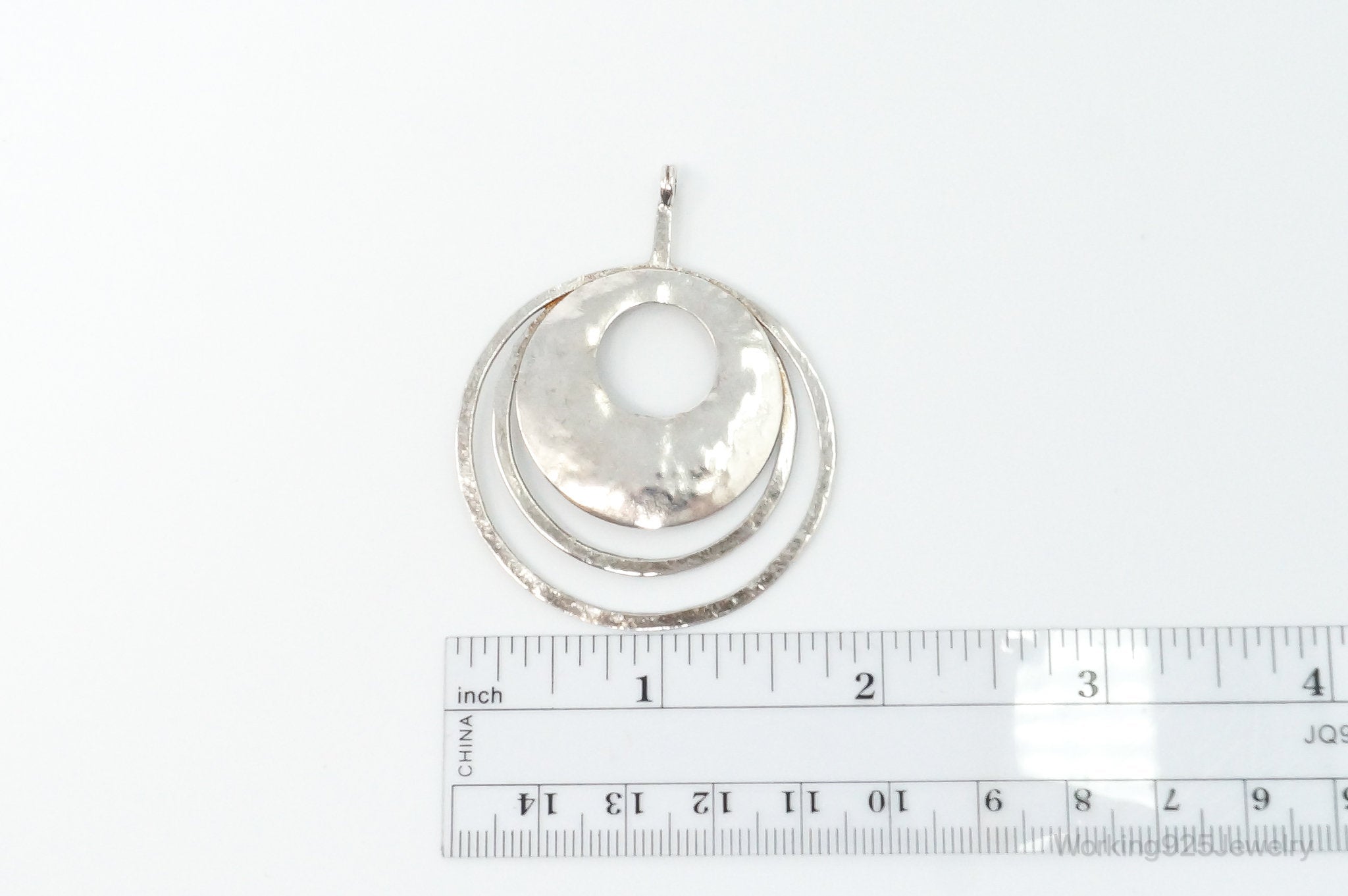 Retired Silpada Hammered Rings Sterling Silver Necklace Pendant | Jewelry > Necklaces > Pendants | Wiccan Center