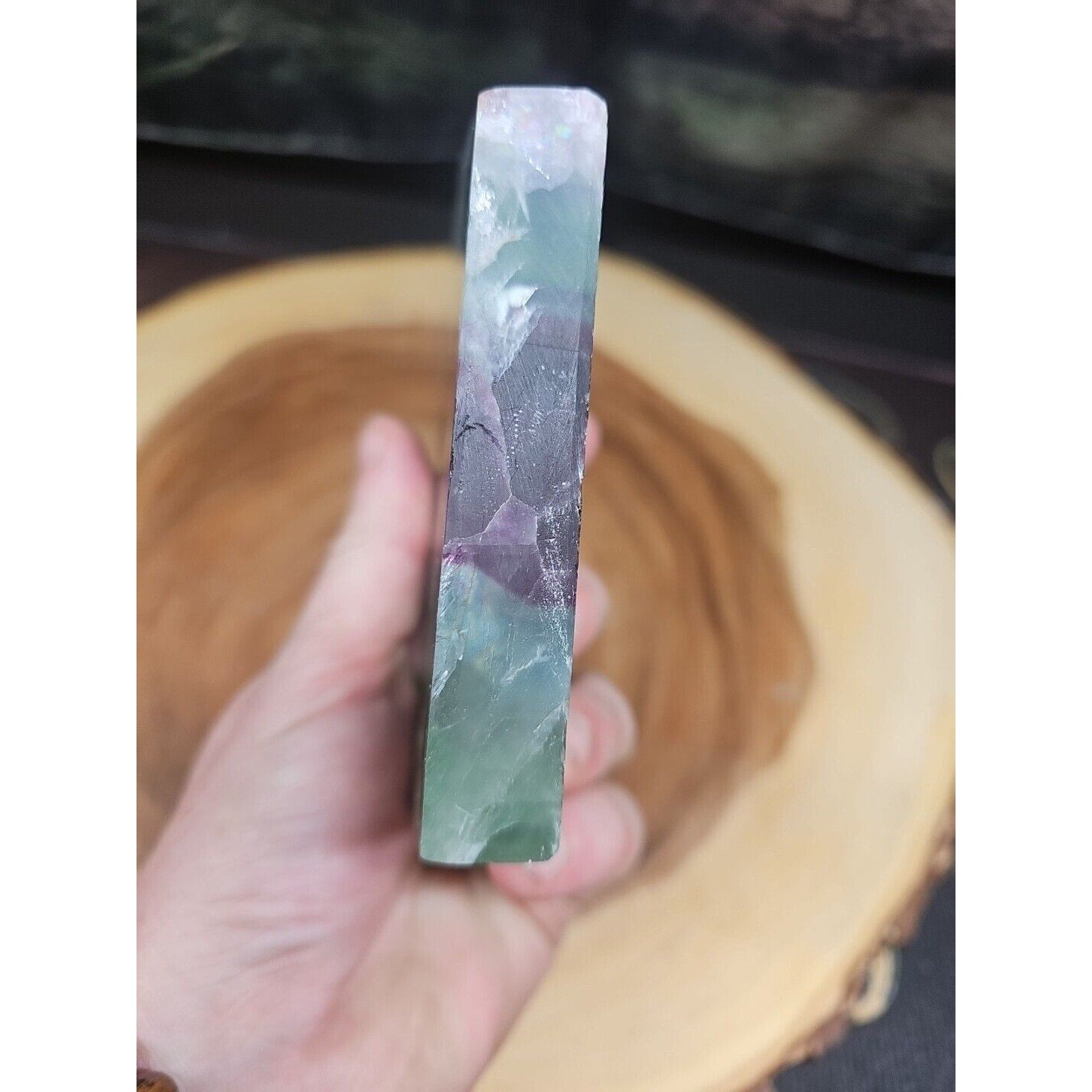 1.15LB Natural fluorite snowflake feather fluorite crystal quartz healing | Mineral Specimens | Wiccan Center
