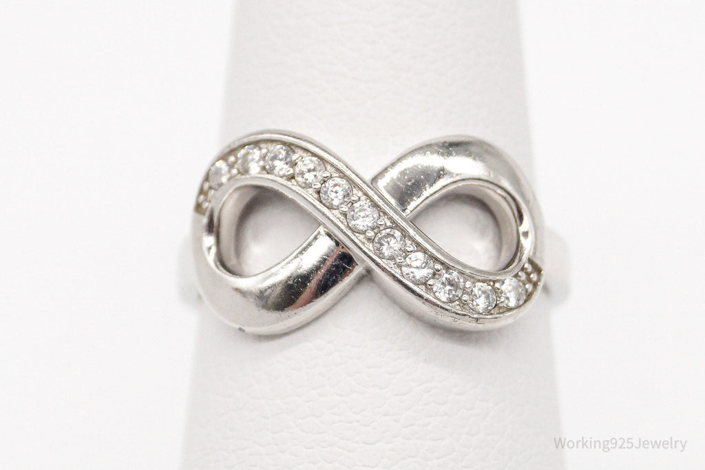 Vintage ESSE Cubic Zirconia Infinity Sterling Silver Ring - Size 5 | Jewelry > Rings | Wiccan Center
