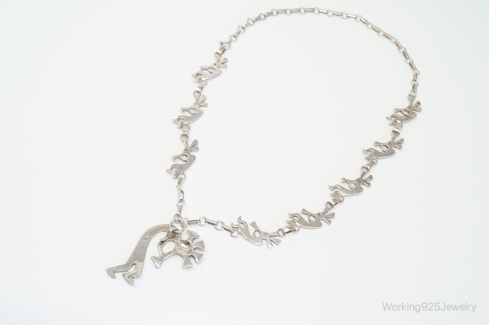 Vintage Native America GSNM Dancing Kokopelli Sterling Silver Necklace | Jewelry > Necklaces > Pendants | Wiccan Center