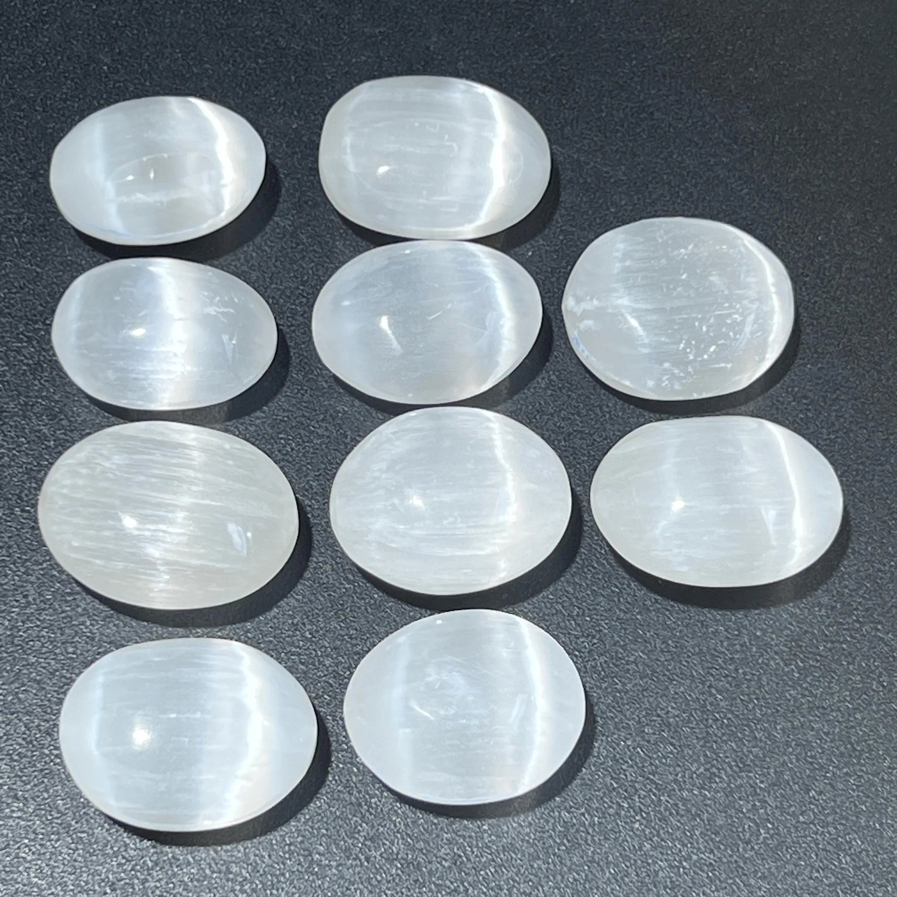 Selenite Crystal Mini Small Palm Stone Orb Carving Wholesale Bulk Gemstone Lot | Home & Living > Spirituality & Religion > Prayer Beads & Charms > Metaphysical Crystals | Wiccan Center