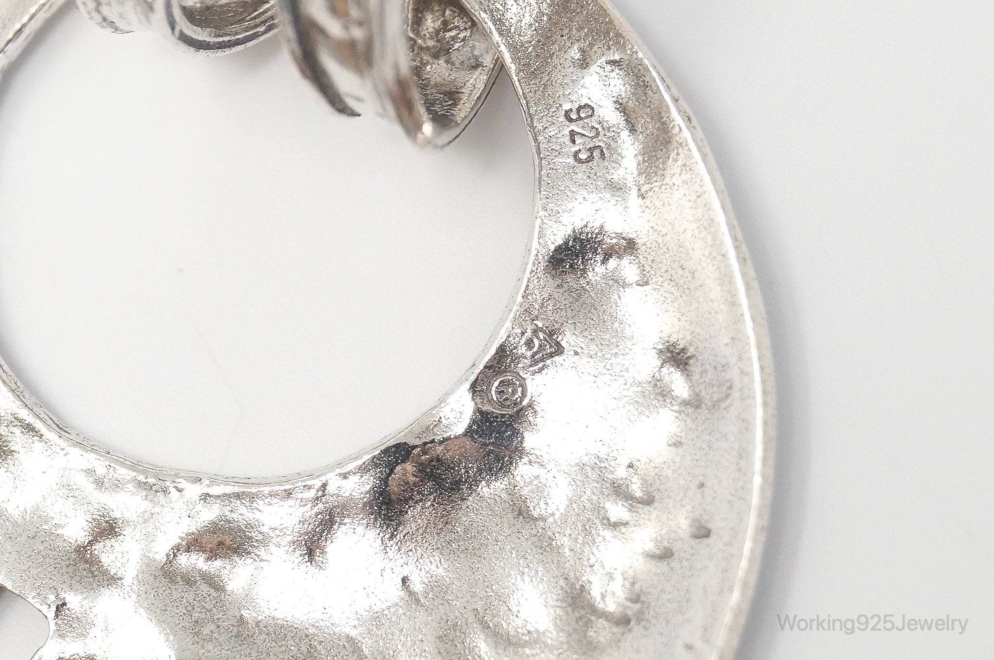 Retired Silpada Cascading Waves Hammered Sterling Silver Necklace Pendant | Jewelry > Necklaces > Pendants | Wiccan Center