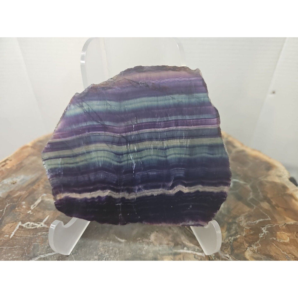 380G Natural beautiful Rainbow Fluorite Crystal flake original stone specimen | Mineral Specimens | Wiccan Center