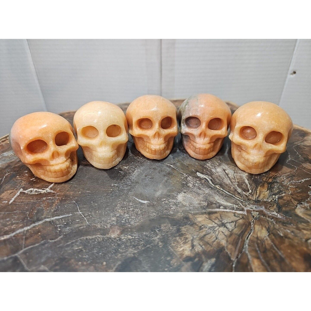 Natural Sunstone Quartz Crystal Skull Carving — Brazil | CrystalCloud Company | Crystal Carvings & Skulls | Wiccan Center