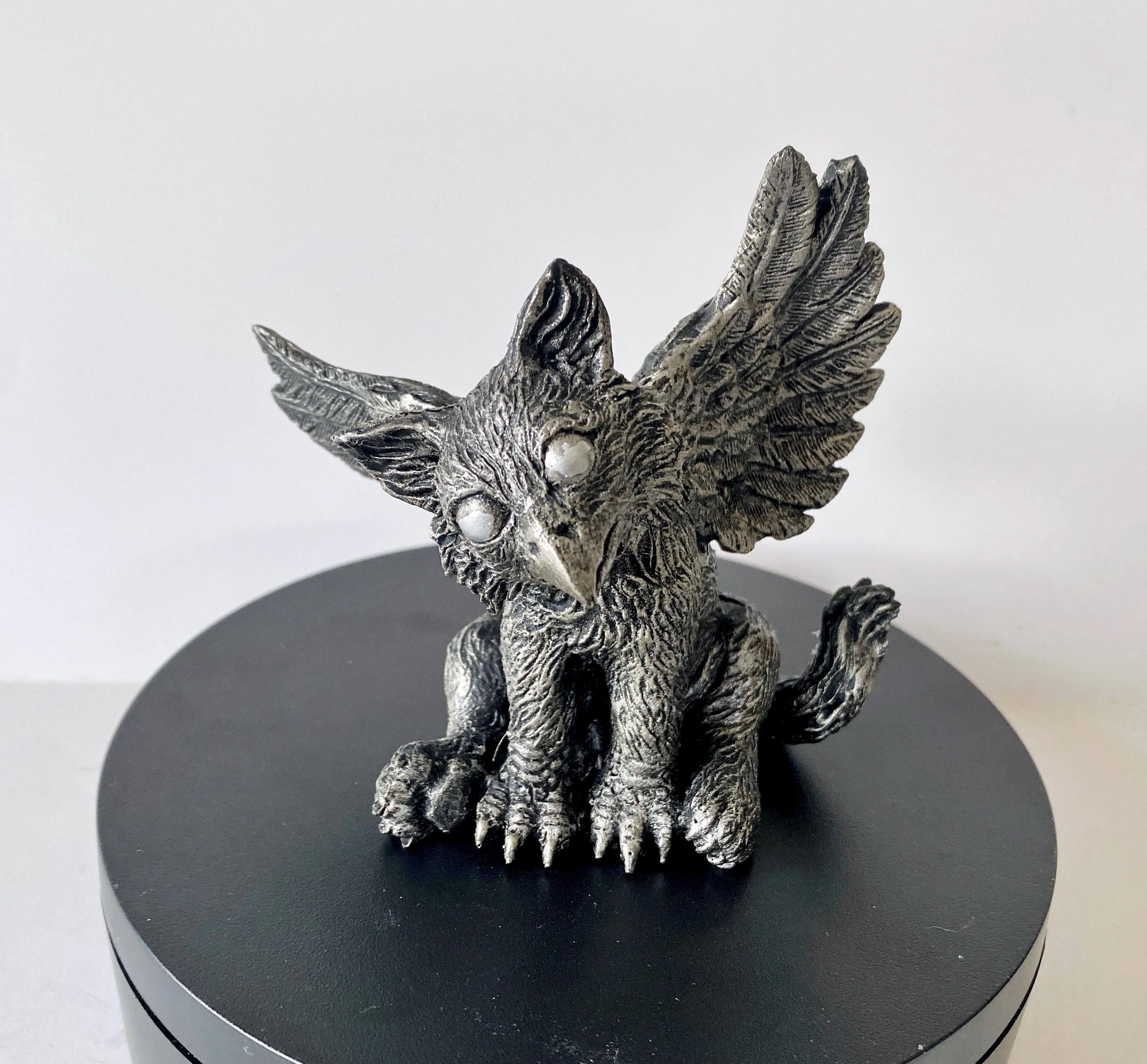 Baby Griffin Statue, Hand Painted Resin Sculpture | Mythical Creature Figurine | Unique Legendary Baby Griffin Figurine. Fantasy Art Gift