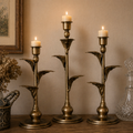 Metal Leaf Candle Holders – Set of 3 | | Wiccan Center