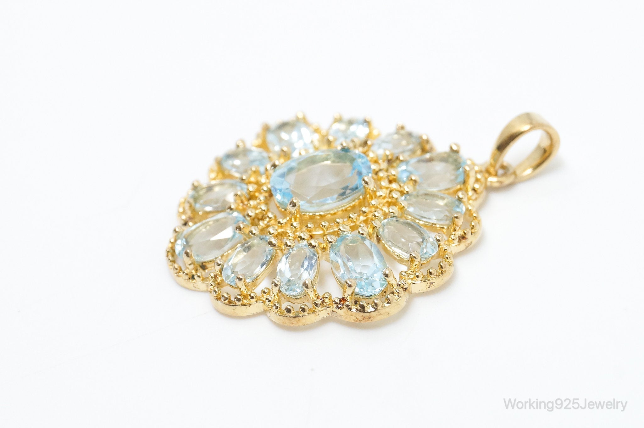 Designer Ross Simons Blue Topaz Gold Over Sterling Silver Pendant | Jewelry > Necklaces > Pendants | Wiccan Center