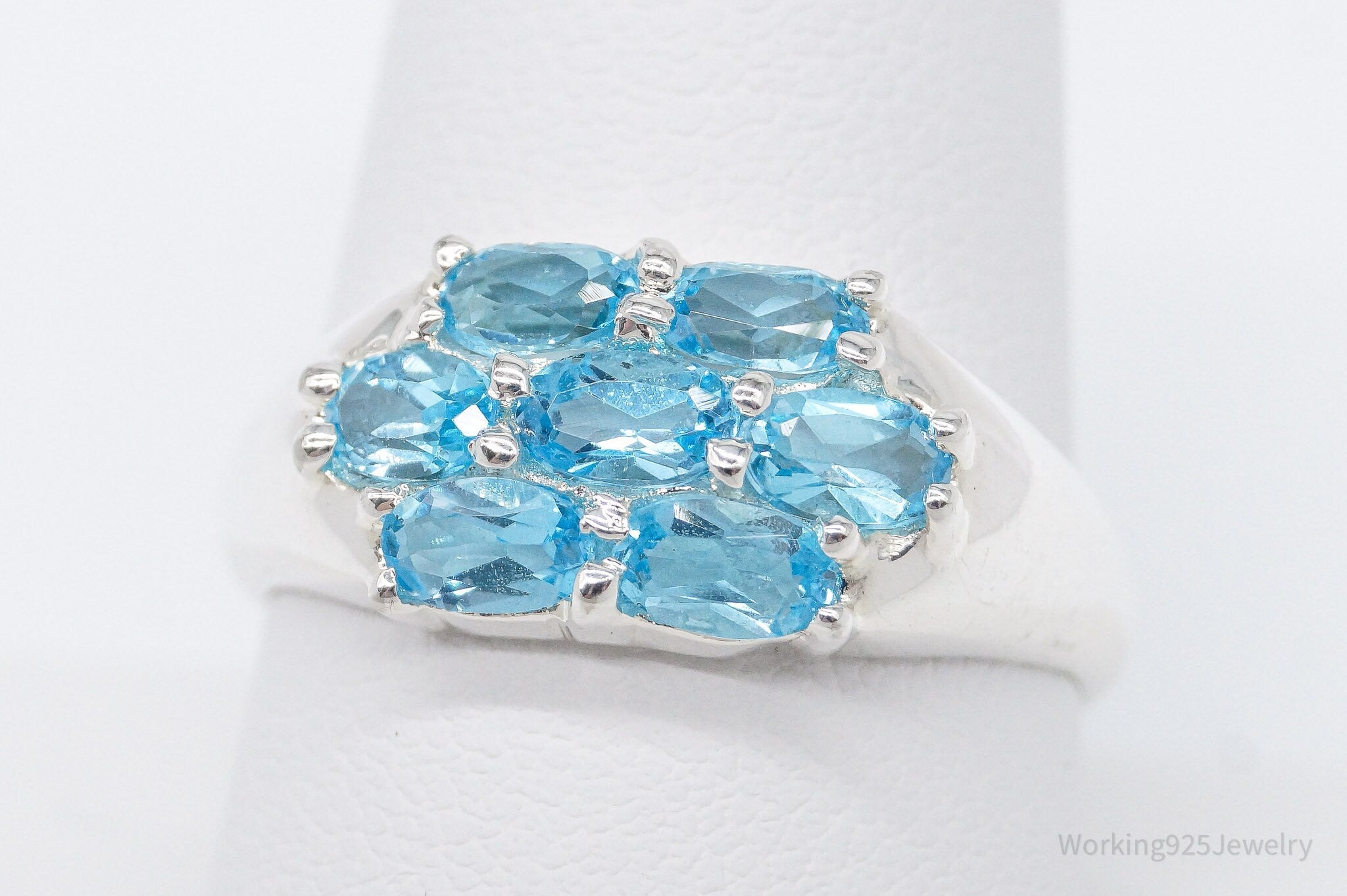 Vintage Blue Topaz Sterling Silver Ring - Size 10 | Jewelry > Rings | Wiccan Center