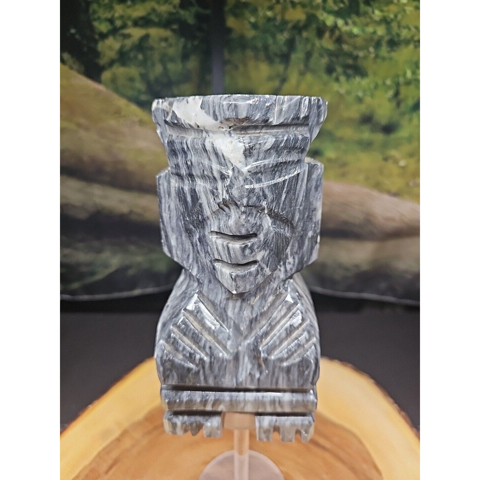Carved Onyx Aztec Mayan Tiki Sculpture — 4 lbs, 7 inches, Mexican Onyx | CrystalCloud Company | Crystal Carvings & Skulls | Wiccan Center