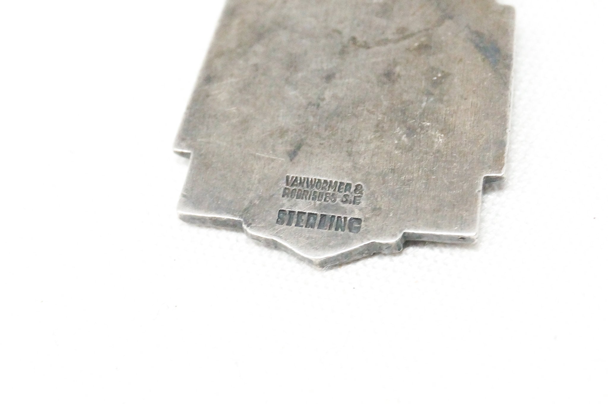 Vintage Antique 1938 Columbus Day Swim Sterling Silver Necklace Pendant | Jewelry > Necklaces > Pendants | Wiccan Center