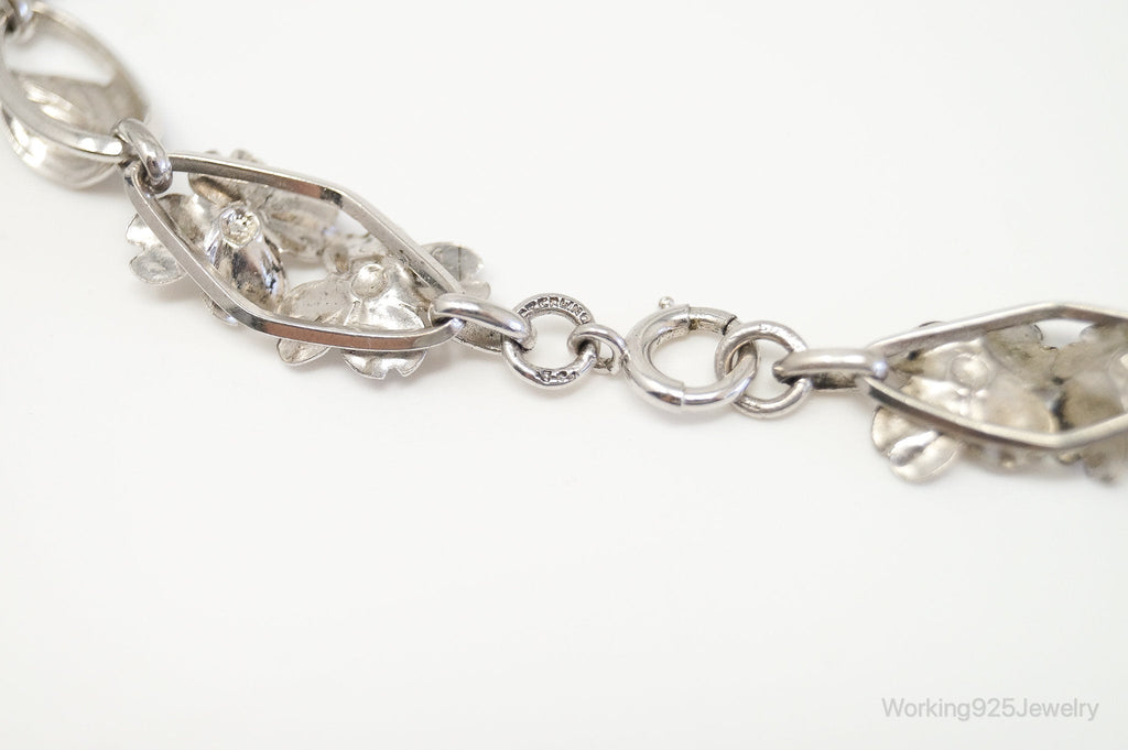 Antique SB Floral Art Nouveau Link Sterling Silver Necklace | Jewelry > Necklaces > Pendants | Wiccan Center