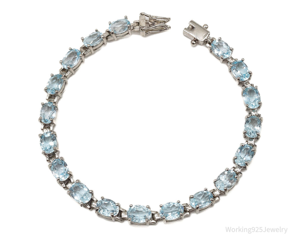 Vintage Blue Topaz Sterling Silver Bracelet | Jewelry > Bracelets | Wiccan Center