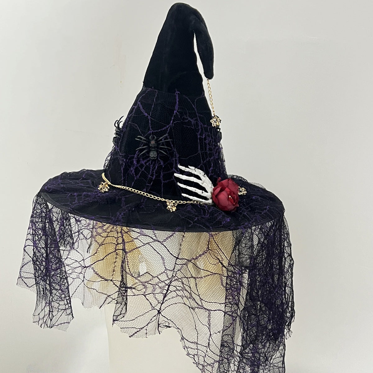 Halloween Witch Hat Vintage Lace Veil Cap | 0 | Wiccan Center
