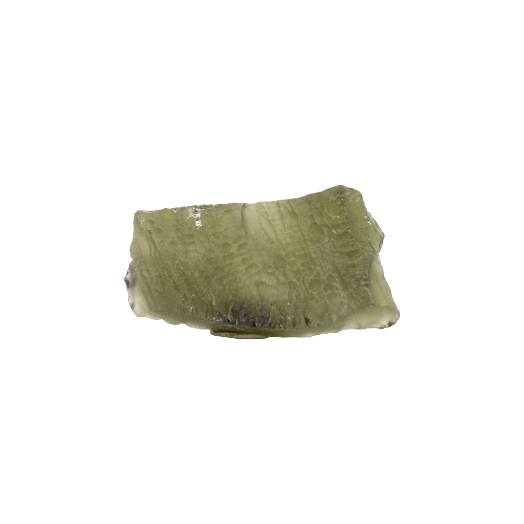 Moldavite Tektite Raw Nugget -Flat Rectangle in Gel Case | Crystals & Minerals > Specimens | Wiccan Center