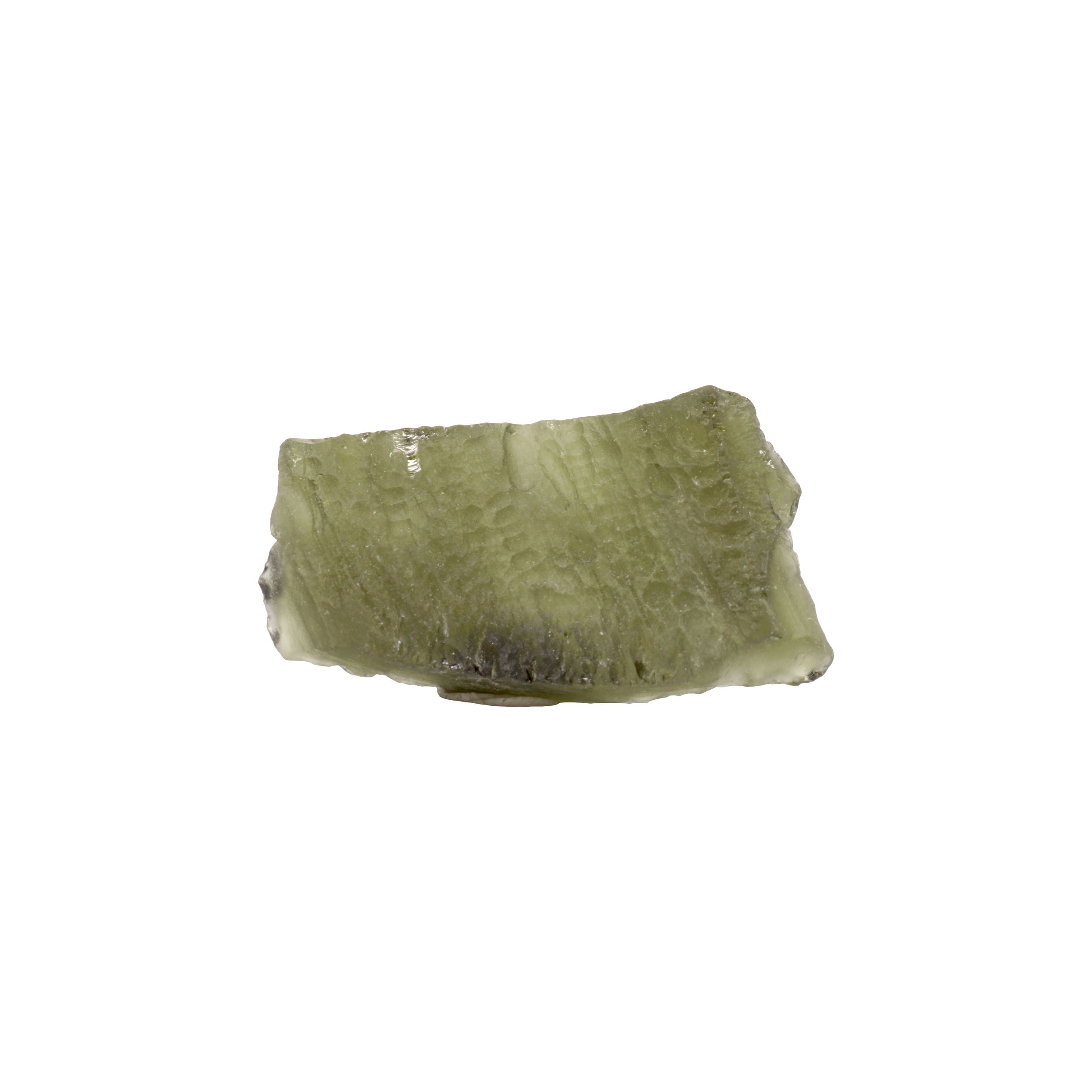 Moldavite Tektite Raw Nugget -Flat Rectangle in Gel Case | Crystals & Minerals > Specimens | Wiccan Center