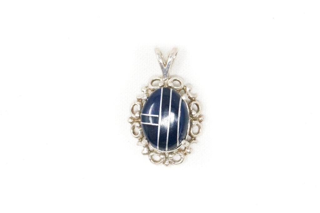 Vintage Designer KABANA Blue Lapis Lazuli Sterling Silver Necklace Pendant | Jewelry > Necklaces > Pendants | Wiccan Center