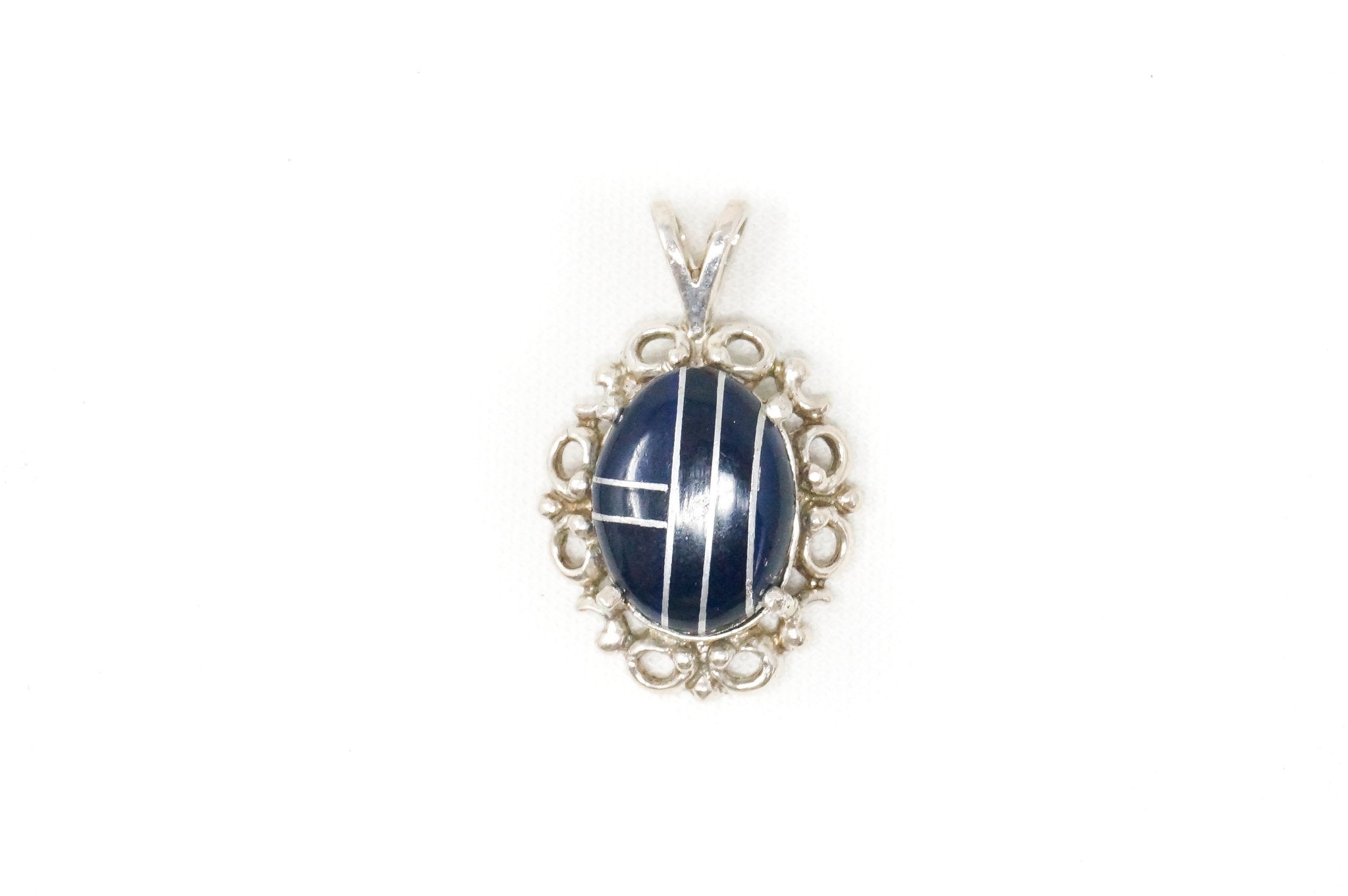 Vintage Designer KABANA Blue Lapis Lazuli Sterling Silver Necklace Pendant | Jewelry > Necklaces > Pendants | Wiccan Center