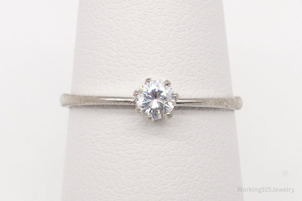 Vintage Cubic Zirconia Sterling Silver Ring - Size 6.75 | Jewelry > Rings | Wiccan Center