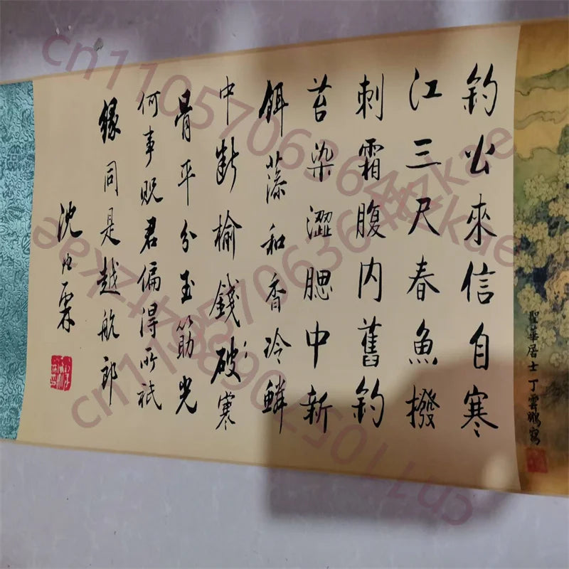 China Old long Scroll,Watercolor Ink Painting, Ding Yunpeng's Eight Immortals Divine Art Diagram