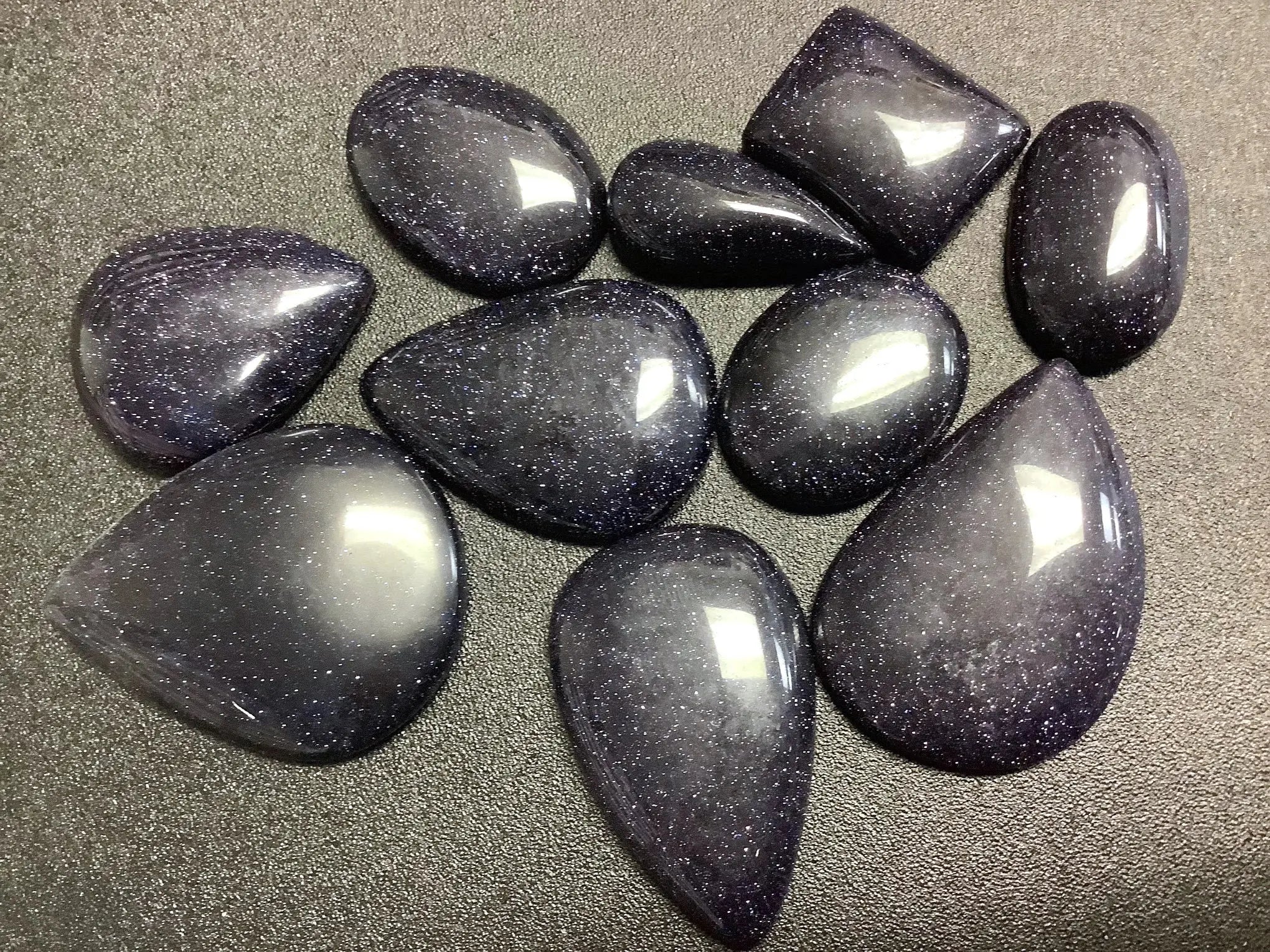 Bulk Wholesale Cabochon Lot 100 Grams ( 8 to 12 pcs ) Blue Goldstone Polished Stones Natural Gemstones Crystals | Wholesale Jewelry Supplies | Wiccan Center