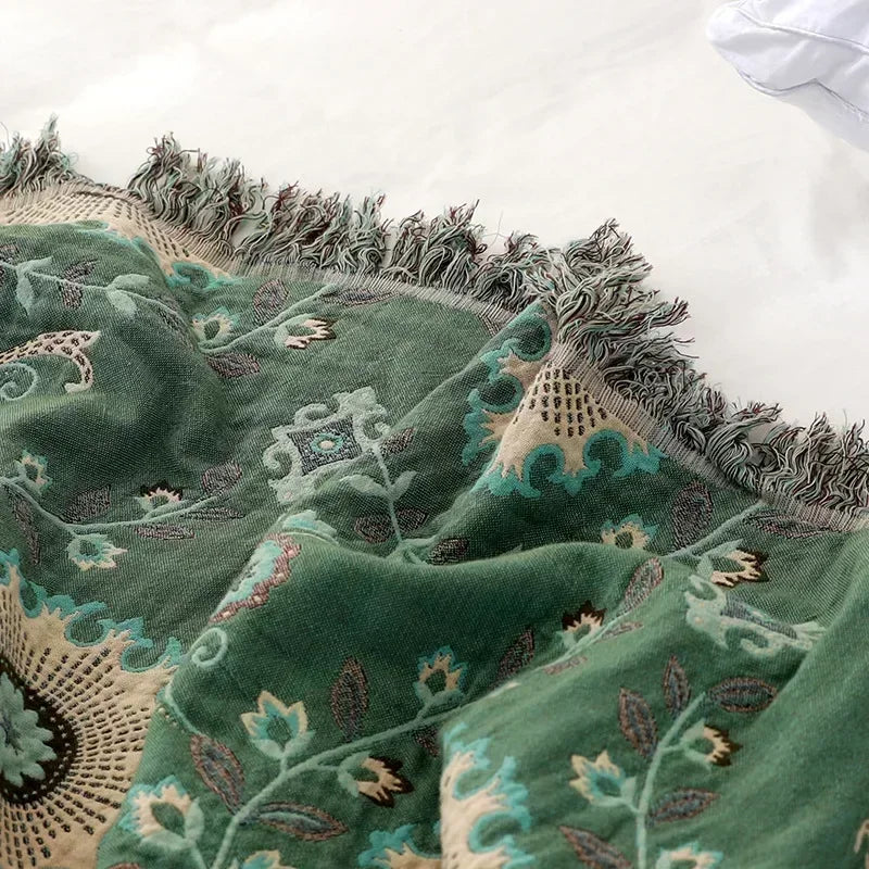 Japanese Woven Cotton Gauze Blanket – Multifunctional Sofa Throw & Bedspread | Blankets | Wiccan Center