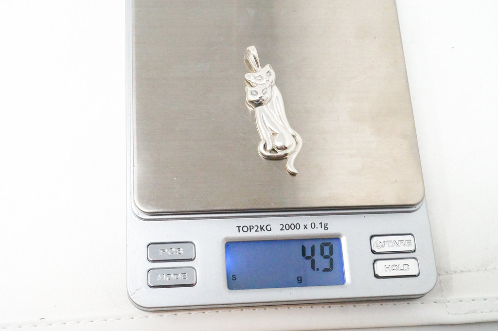 Vintage Designer KABANA Kittens Cats Sterling Silver Necklace Pendant | Jewelry > Necklaces > Pendants | Wiccan Center