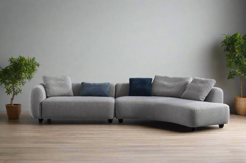 Luna Collection Modern Sectional Fabric Sofa – 154" | Sectional Sofa | Wiccan Center