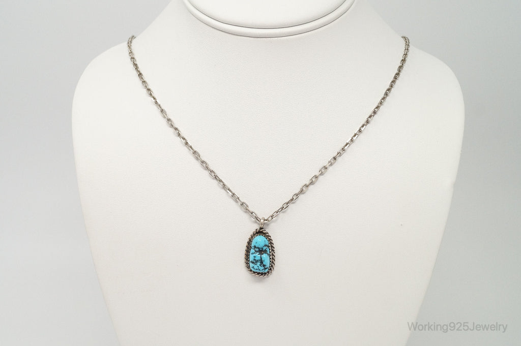 VTG Handmade Native American George Lee Turquoise Sterling Silver Necklace | Jewelry > Necklaces > Pendants | Wiccan Center