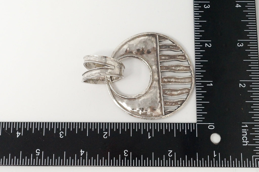 Retired Silpada Cascading Waves Hammered Sterling Silver Necklace Pendant | Jewelry > Necklaces > Pendants | Wiccan Center