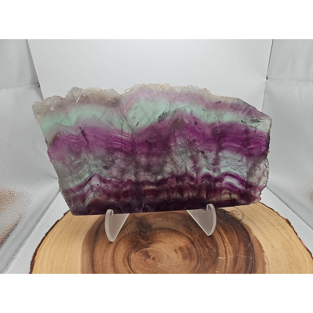 5.7LB Natural Fluorite Quartz Crystal Sheet - Vitreous Mineral Specimen | CrystalCloud Company
