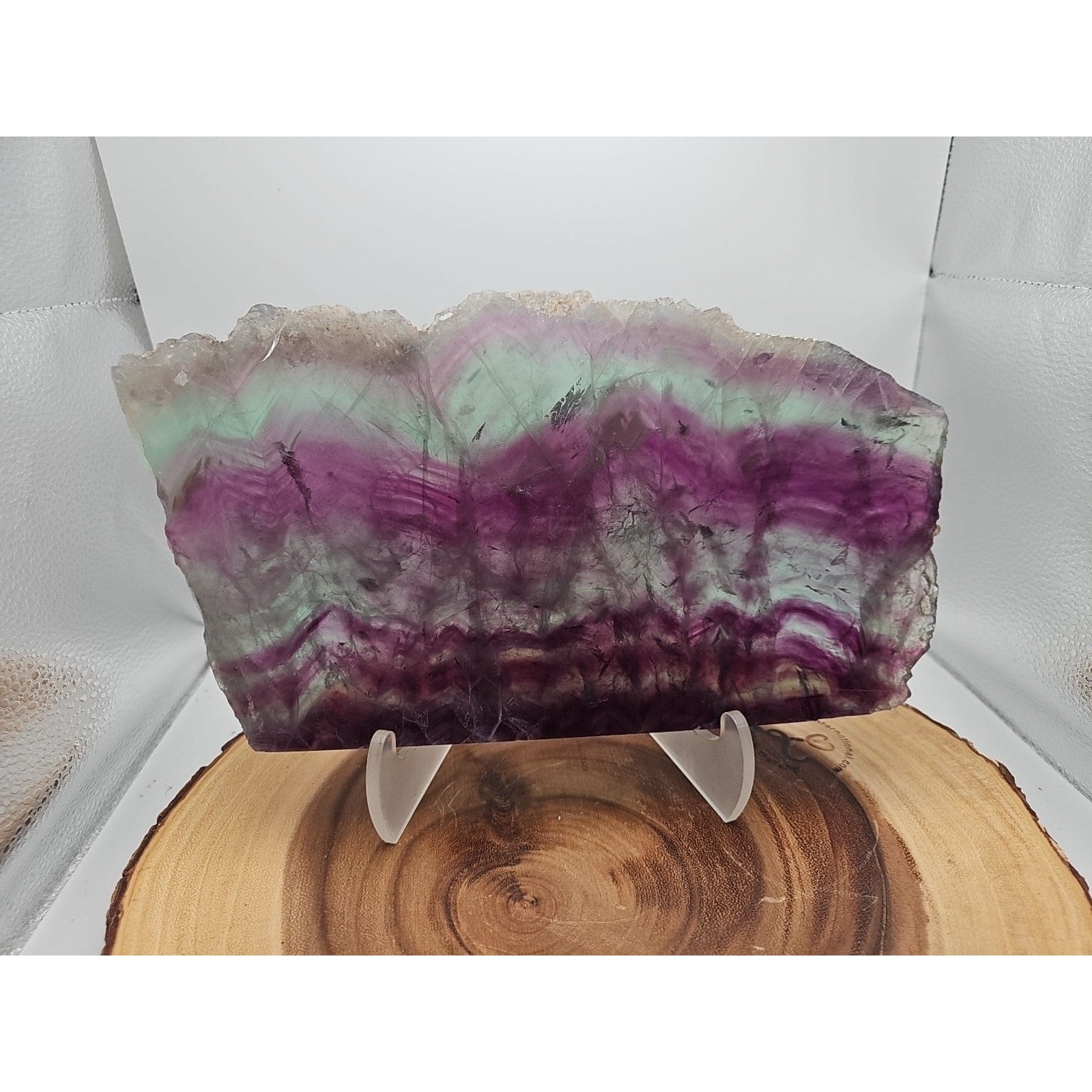 5.7LB Natural Fluorite Quartz Crystal Sheet - Vitreous Mineral Specimen | CrystalCloud Company