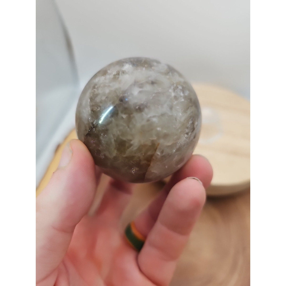 Smoky quartz sphere 60mm 260grams